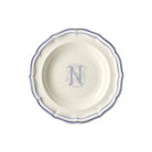 Gien Set of 6 Rim Soups N - Filet Blue Monogram Soup Plates & Rimmed Soup Bowl