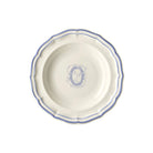 Gien Set of 6 Rim Soups O - Filet Blue Monogram Soup Plates & Rimmed Soup Bowl