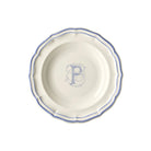 Gien Set of 6 Rim Soups P - Filet Blue Monogram Soup Plates & Rimmed Soup Bowl