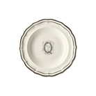Gien Set of 6 Rim Soups Q - Filet Midnight Monogram Soup Plates & Rimmed Soup Bowl