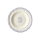 Gien Set of 6 Rim Soups S - Filet Blue Monogram Soup Plates & Rimmed Soup Bowl