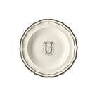 Gien Set of 6 Rim Soups U - Filet Midnight Monogram Soup Plates & Rimmed Soup Bowl