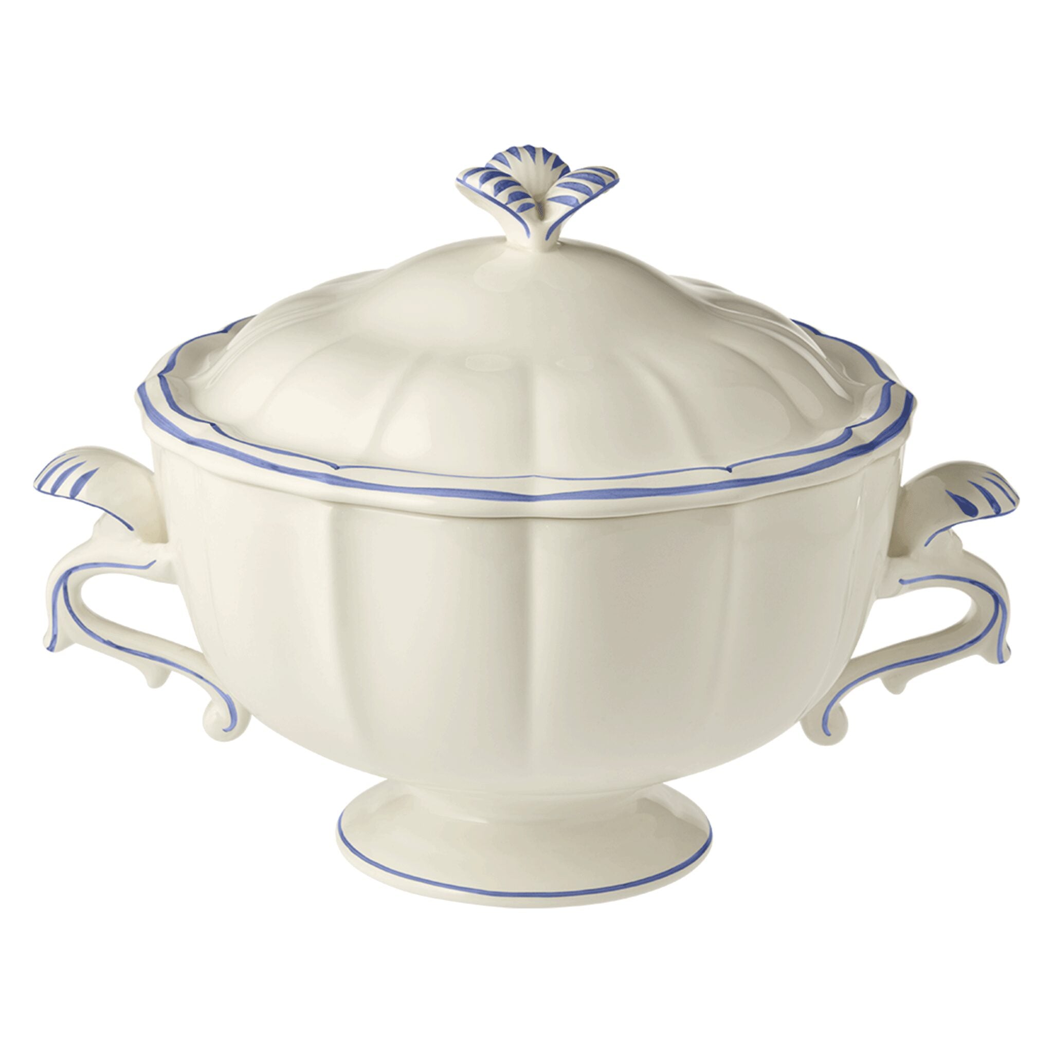 Gien Soup Tureen - Filet Blue