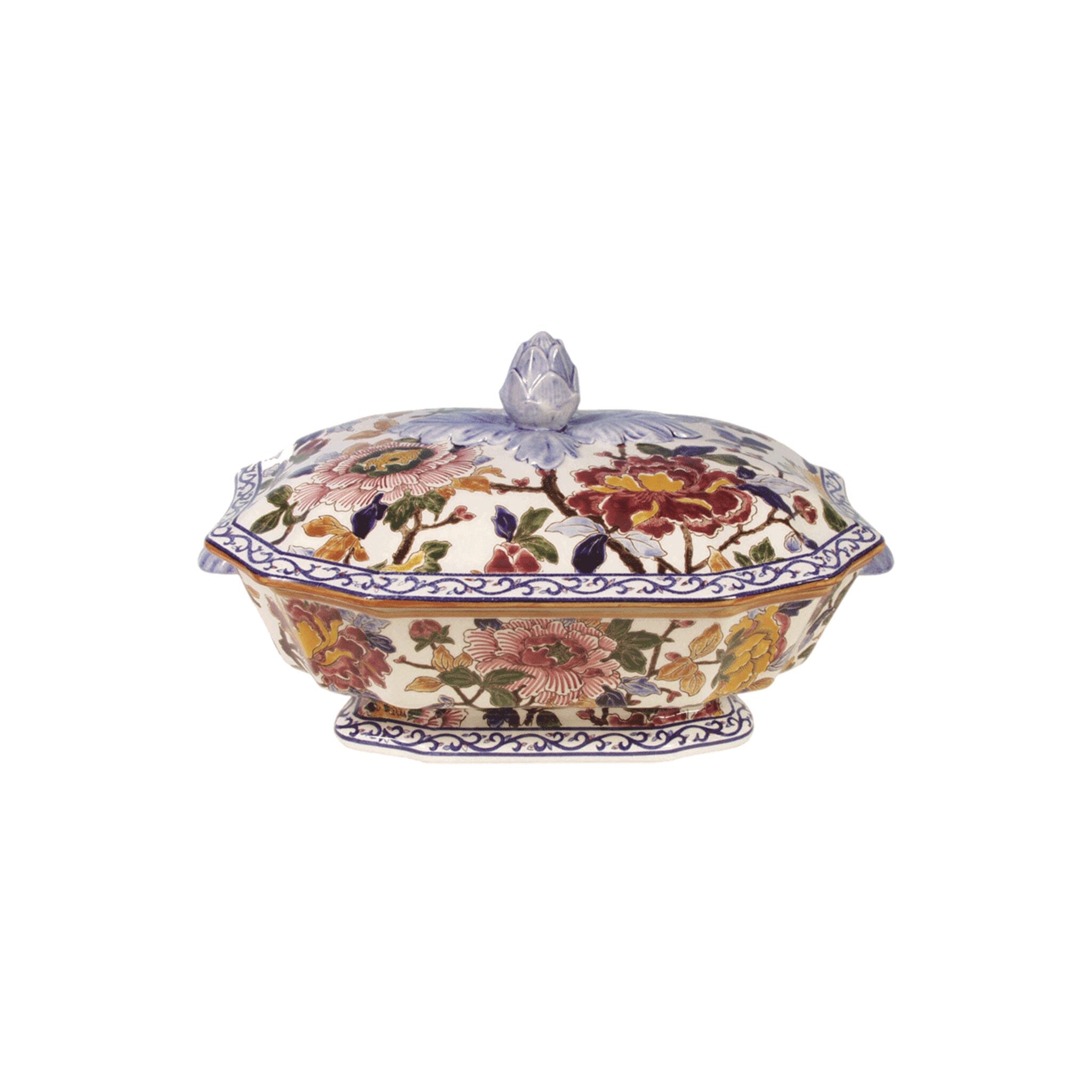 Gien Soup Tureen Louis XV - Pivoines