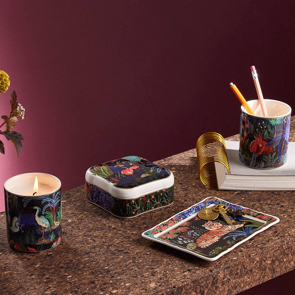 Gien Square Candy Box - Le Jardin Du Palais Candy Dish, alternate view