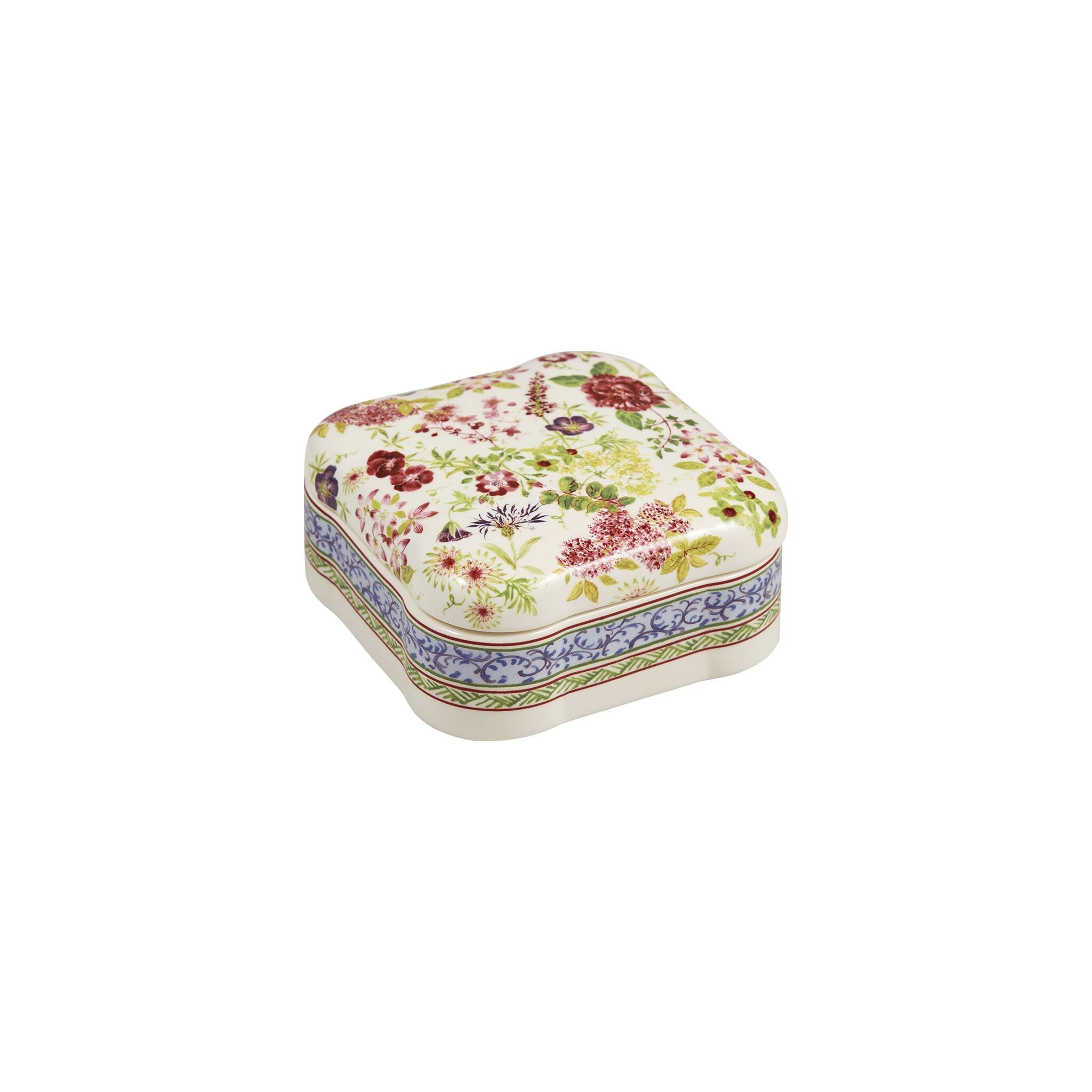 Gien Square Candy Box - Millefleurs Candy Dish