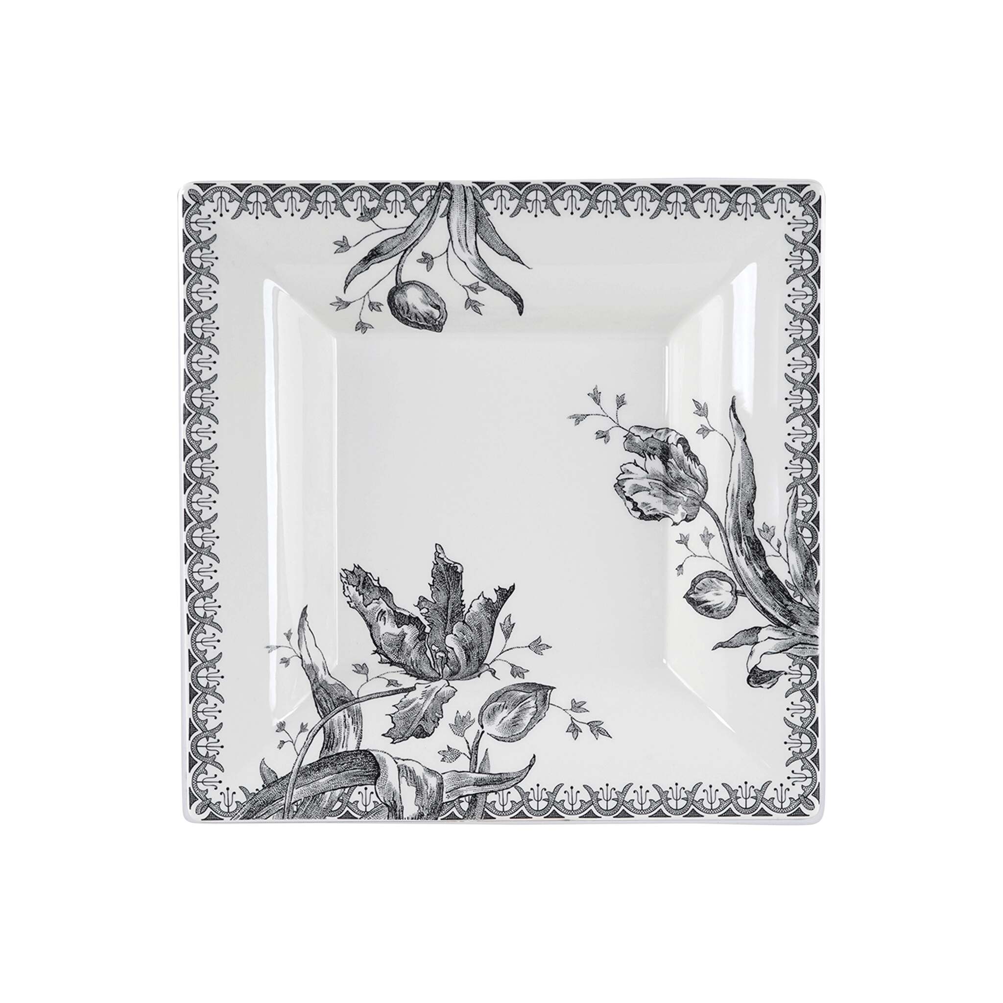 Gien Square Candy Tray XL - Tulipes Candy Dish
