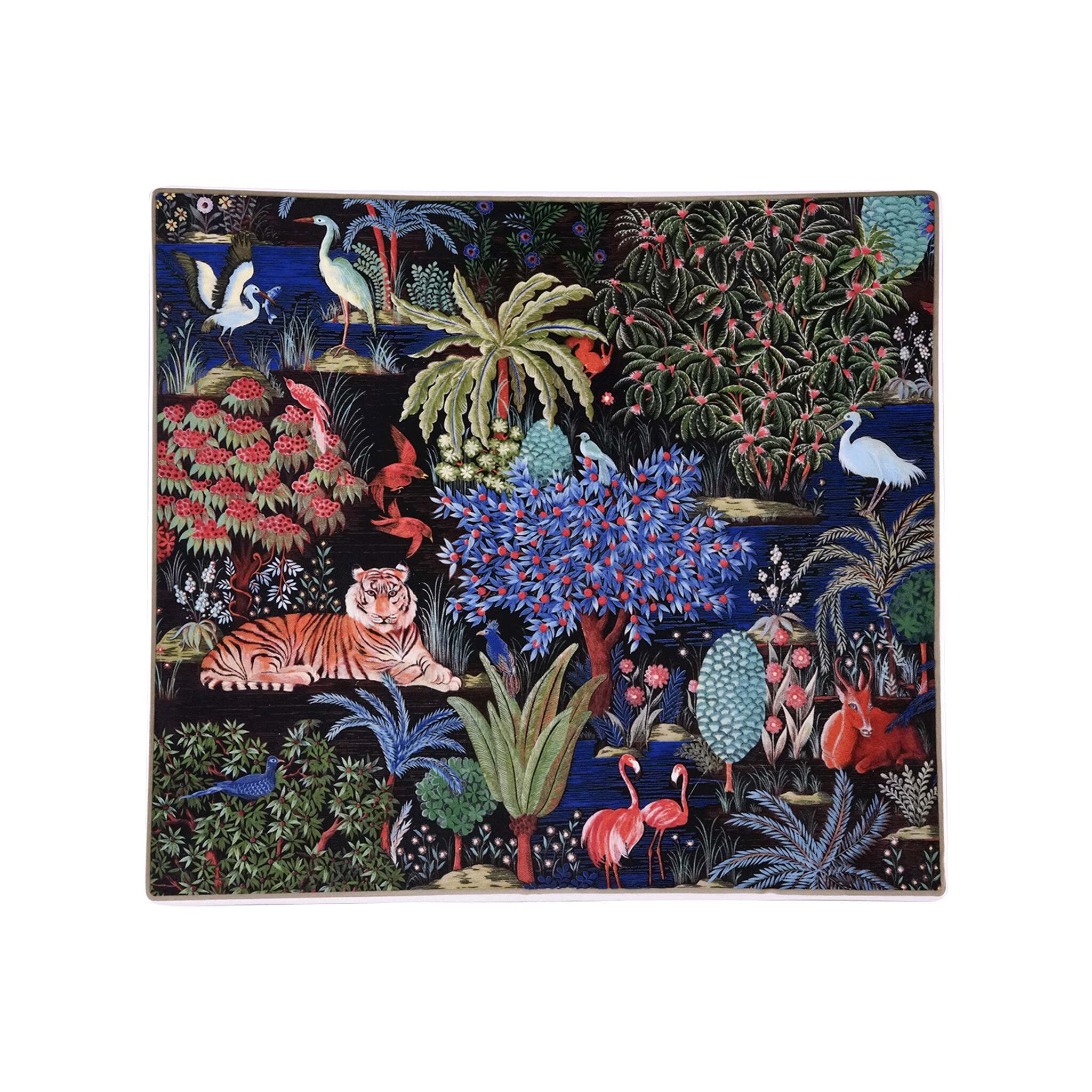 Gien Square Plate, Large - Le Jardin Du Palais