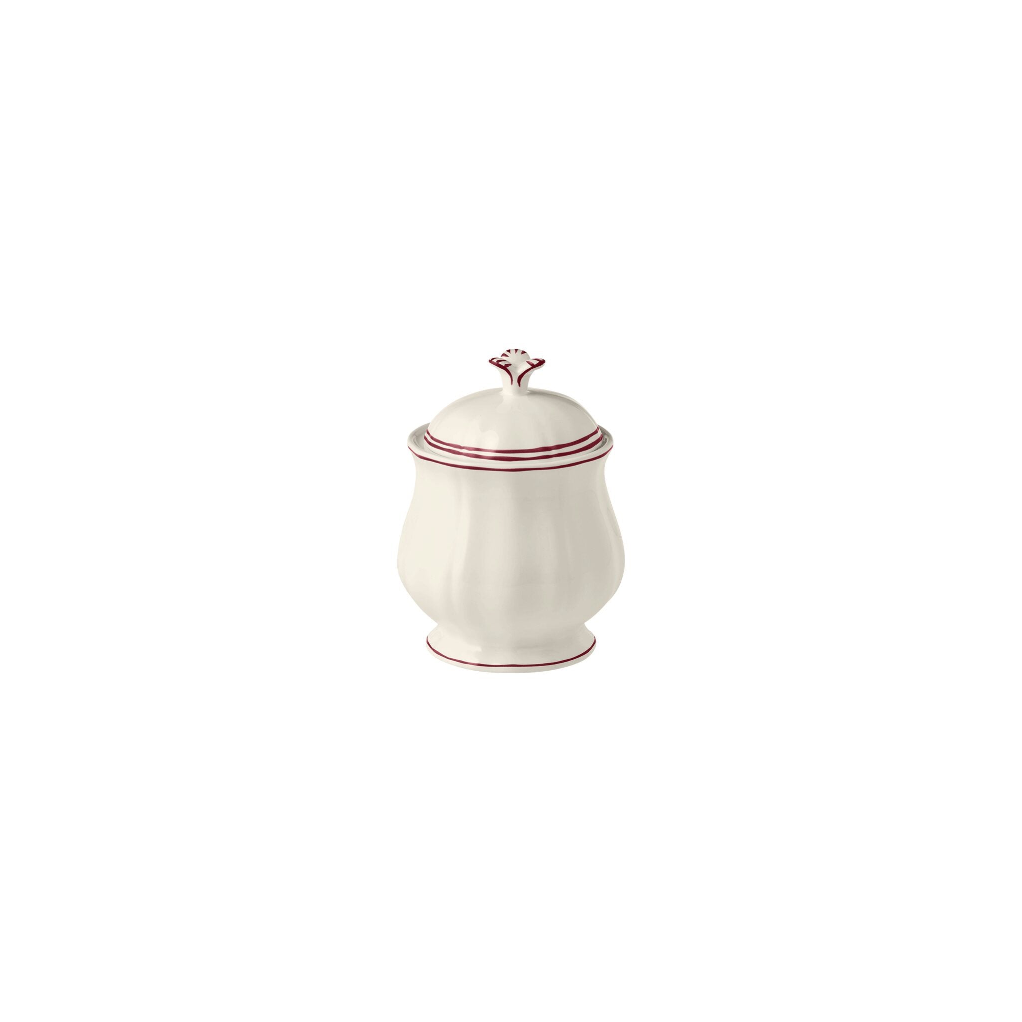Gien Sugar Bowl - Filet Burgundy