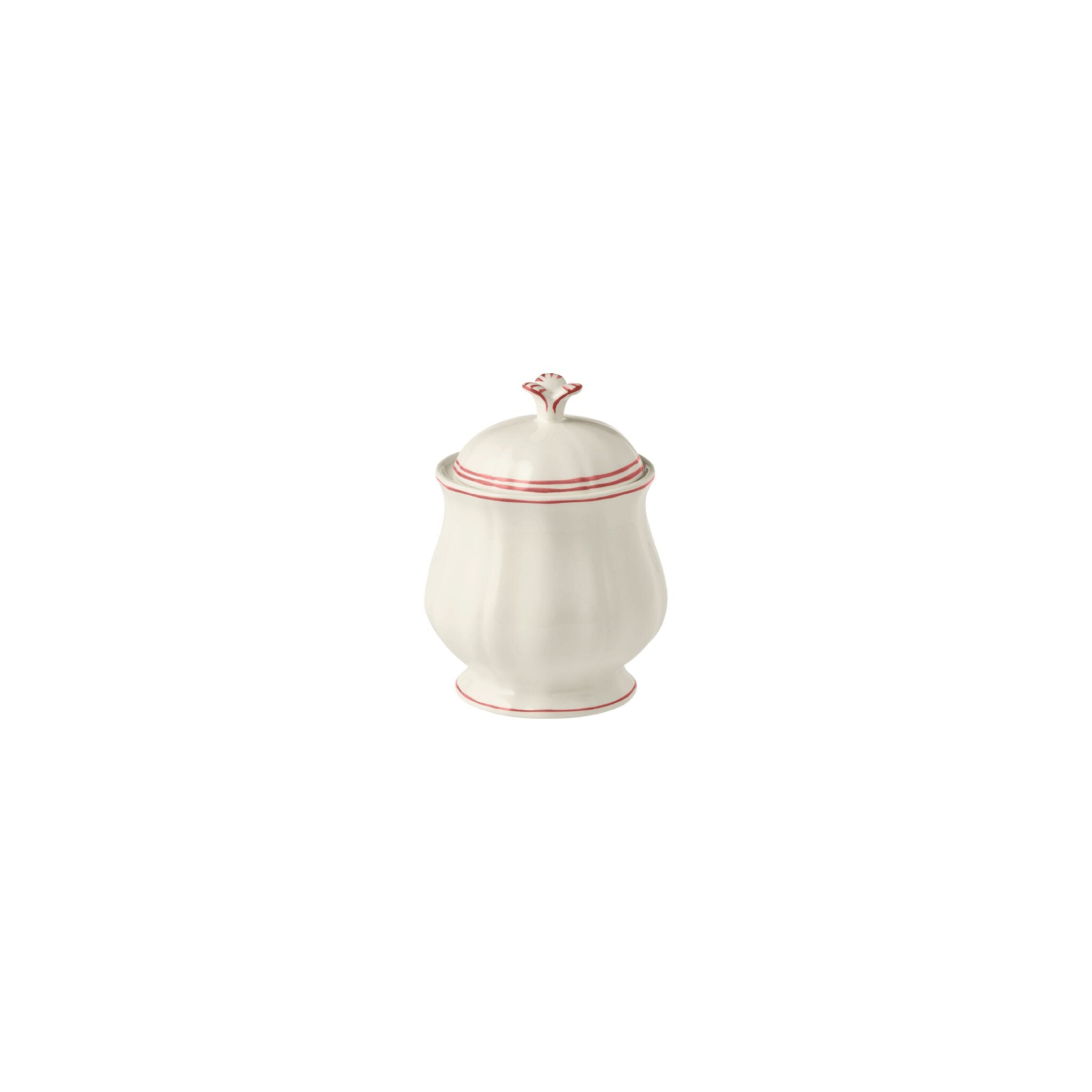 Gien Sugar Bowl - Filet Coral
