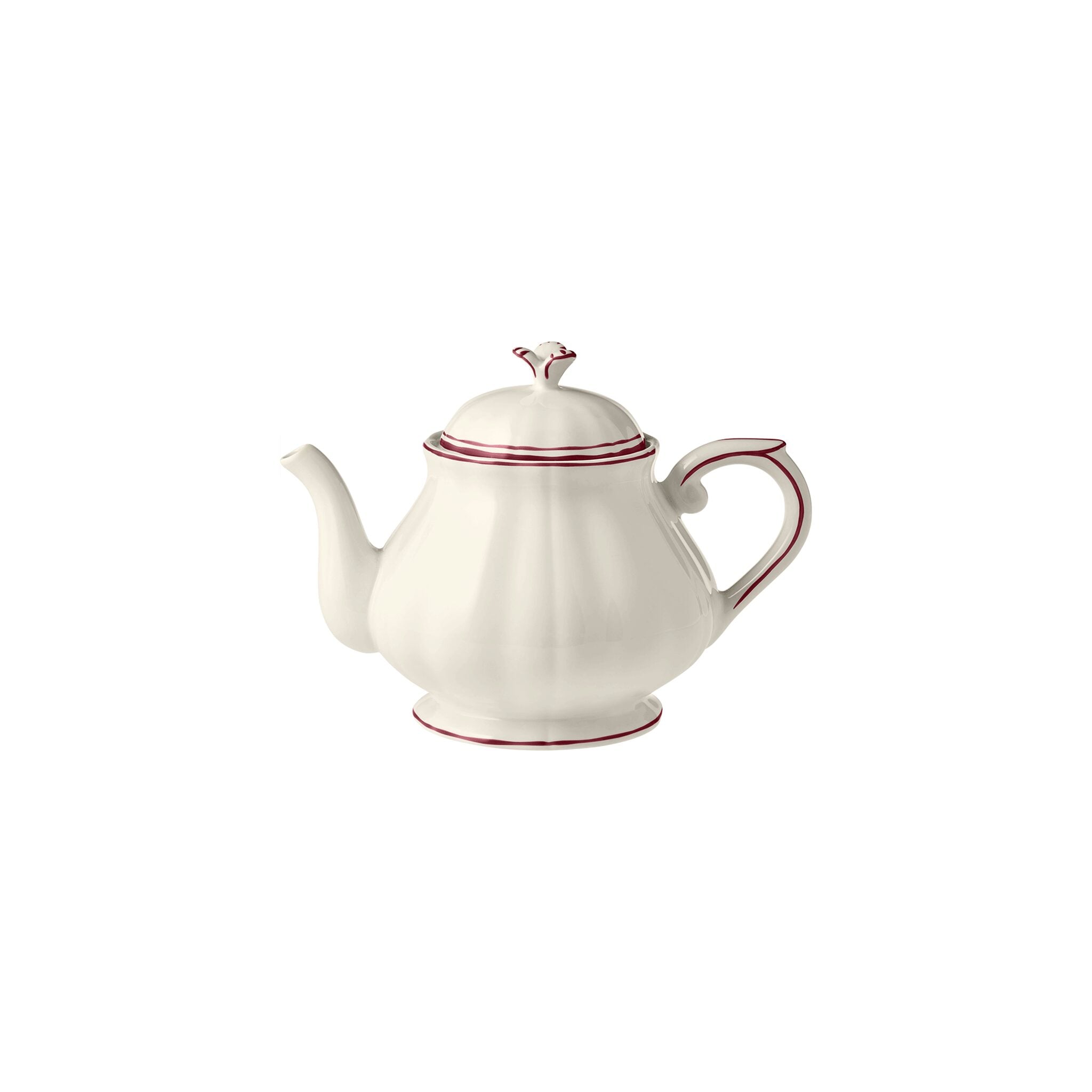 Gien Teapot - Filet Burgundy