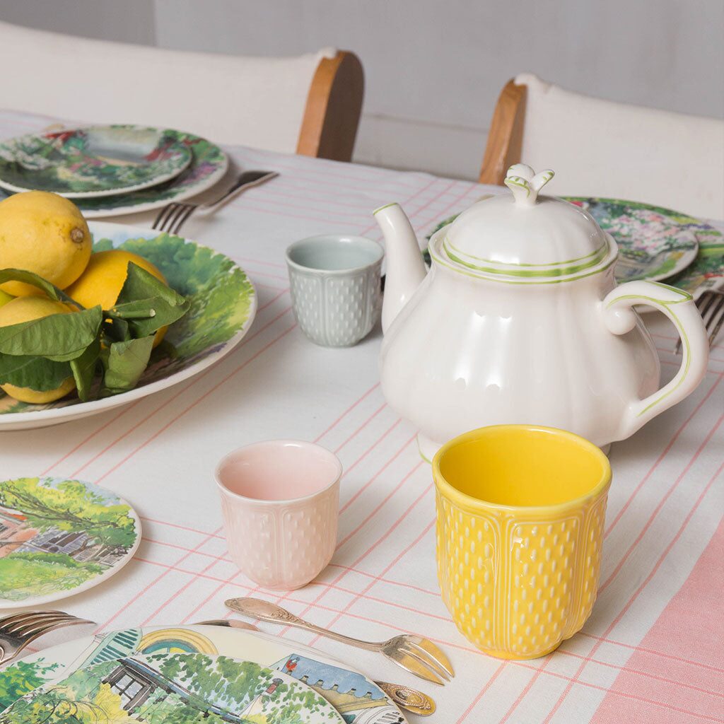 Gien Teapot - Filet Green, alternate view