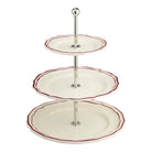 Gien Three-tier Cake Stand - Filet Burgundy