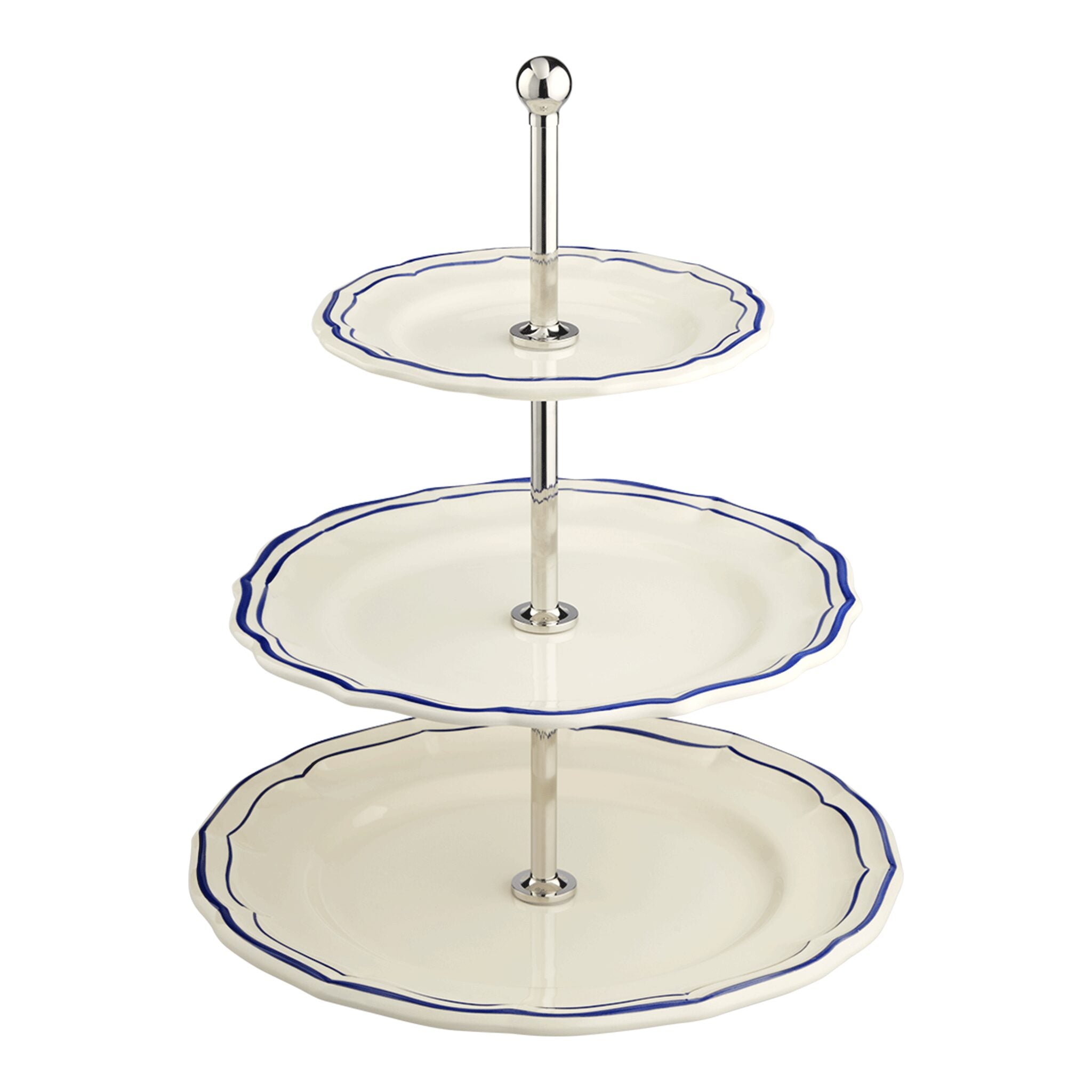 Gien Three-tier Cake Stand - Filet Cobalt