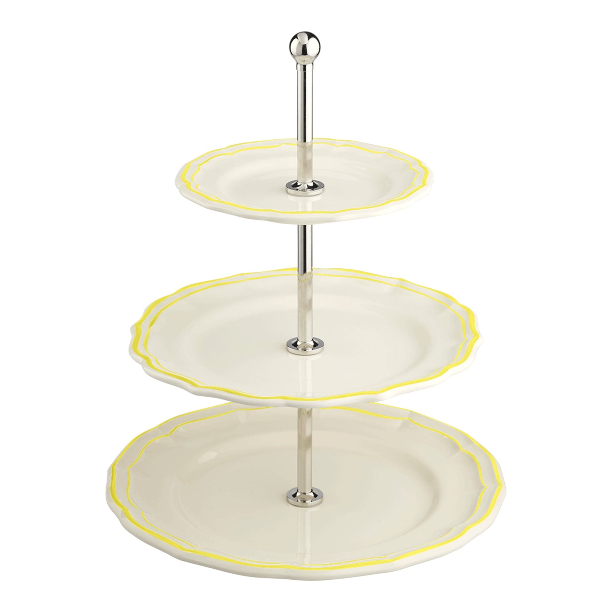 Gien Three-tier Cake Stand - Filet Lemon