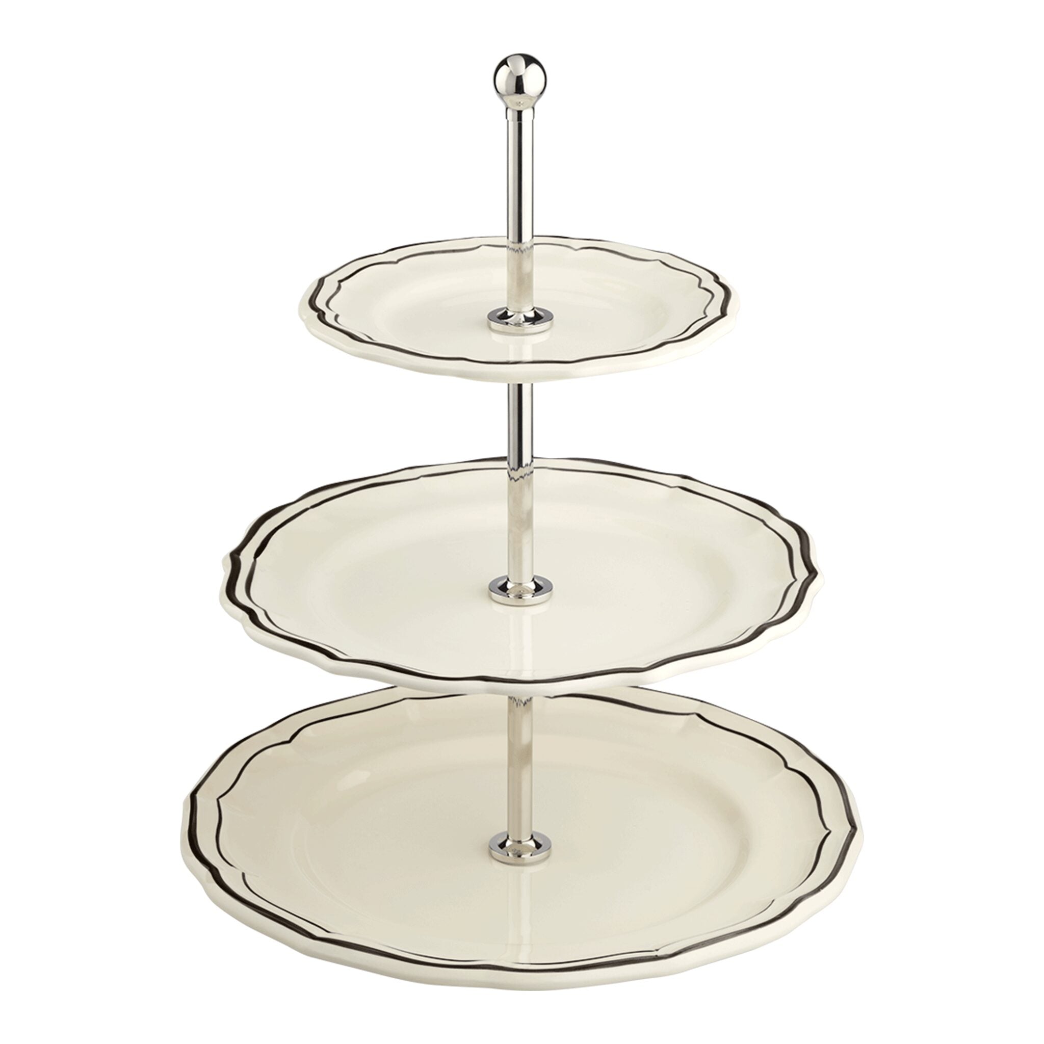 Gien Three-tier Cake Stand - Filet Midnight