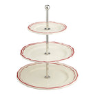 Gien Three-tier Cake Stand - Filet Red