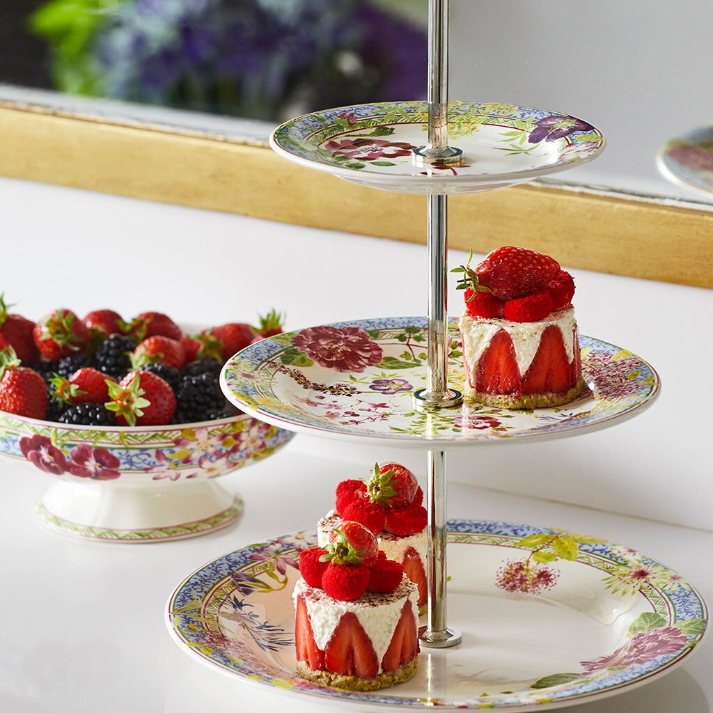 Gien Three-tier Cake Stand - Millefleurs, alternate view