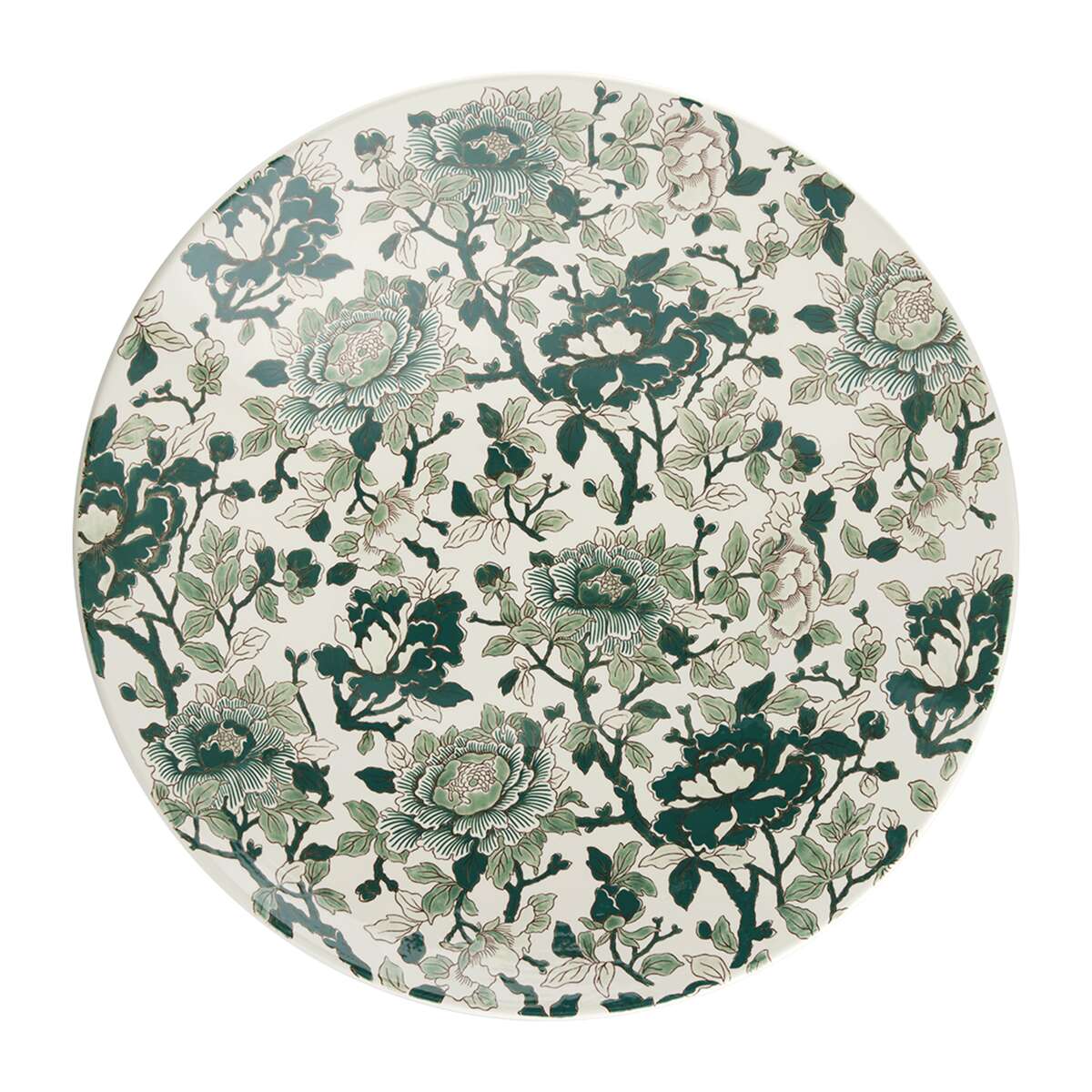 Gien Trevise Bowl - Pivoines Vertes, alternate view