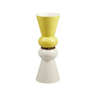 Gien Yellow and Kaolin White Siam Vase, Small