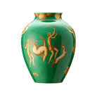 Ginori 1735 Arte di Gio Ponti La Venatoria Orcino Vase, Trasporto del Daino Green