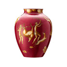 Ginori 1735 Arte di Gio Ponti La Venatoria Orcino Vase, Trasporto del Daino Red