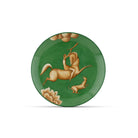 Ginori 1735 Arte di Gio Ponti La Venatoria Plate, Amazzone con Corno Green
