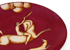Ginori 1735 Arte di Gio Ponti La Venatoria Plate, Amazzone con Corno Red, view 3