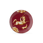 Ginori 1735 Arte di Gio Ponti La Venatoria Plate, Amazzone con Corno Red