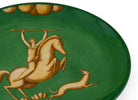 Ginori 1735 Arte di Gio Ponti La Venatoria Plate, Amazzone con Giavellotto Green, view 3