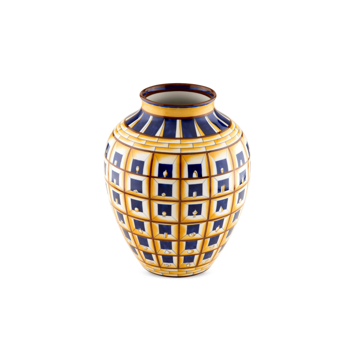 Ginori 1735 Arte di Gio Ponti Prospettica Orcino Vase, view 2