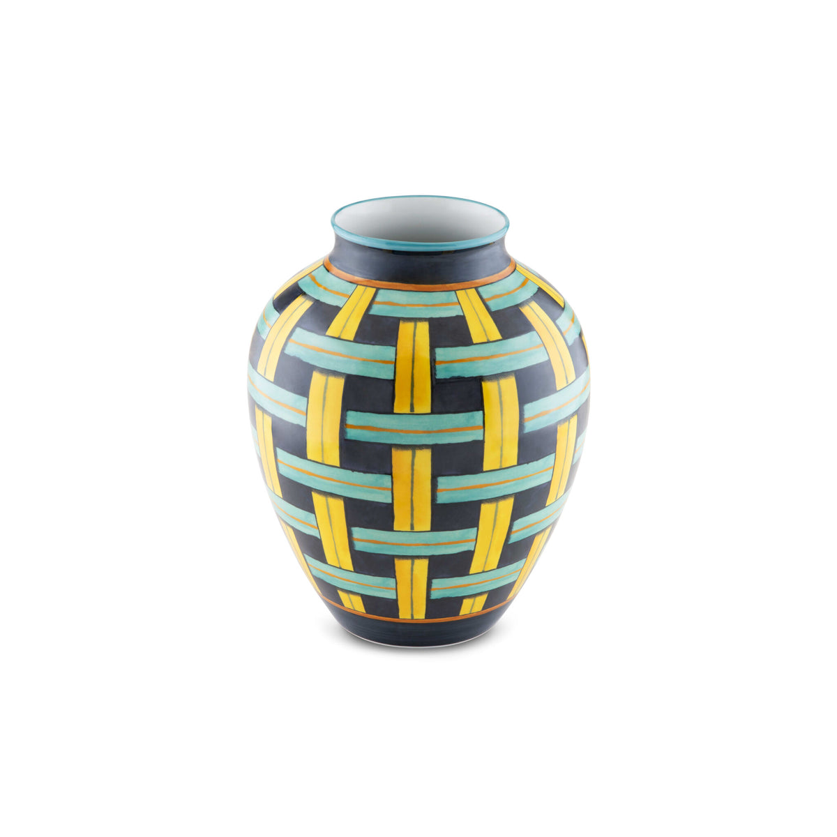 Ginori 1735 Arte di Gio Ponti Stuoia 1923 Orcino Vase, view 2