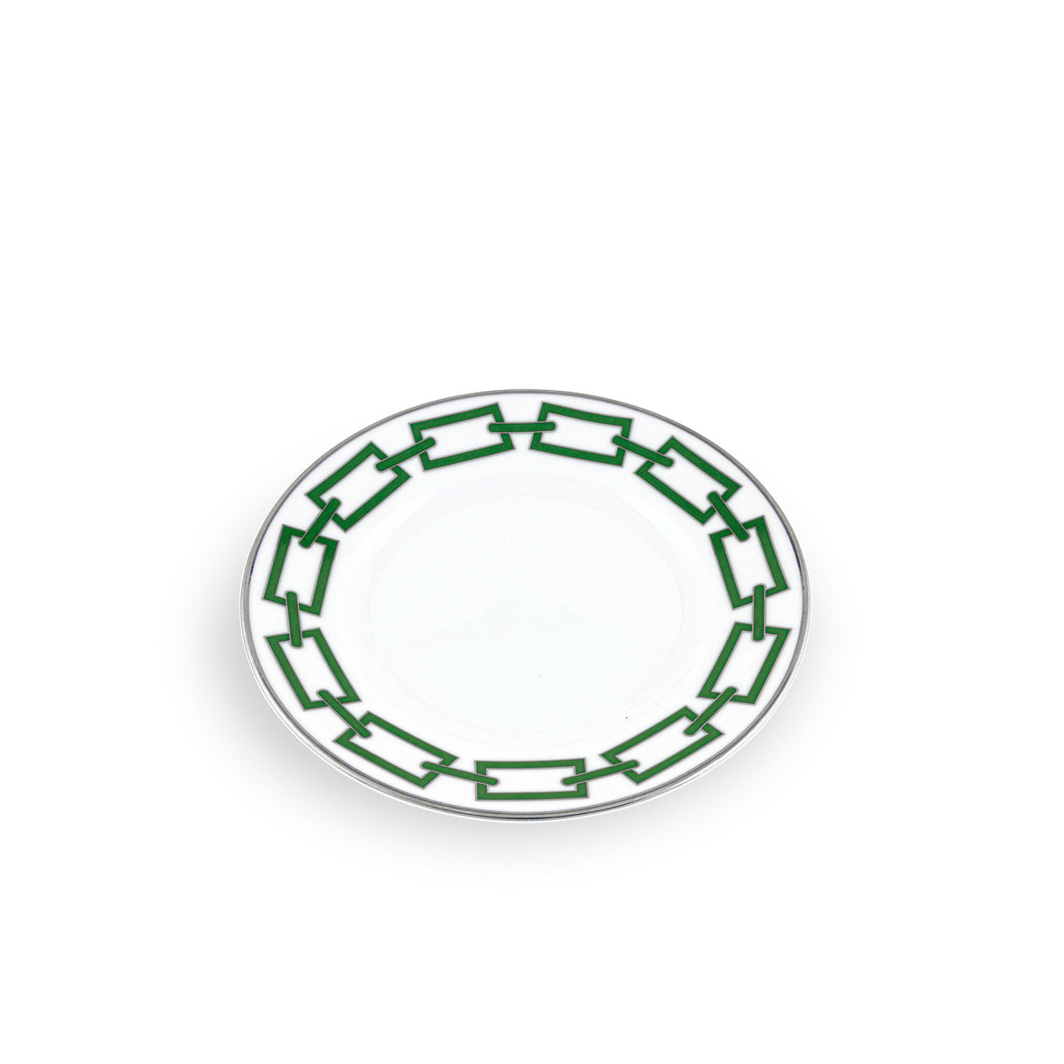 Ginori 1735 Catene Bread Plate, Smeraldo, view 2