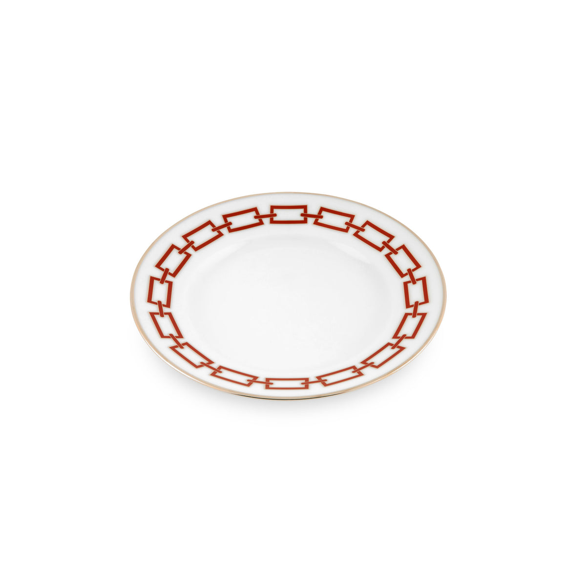 Ginori 1735 Catene Dessert Plate, Scarlatto, view 2