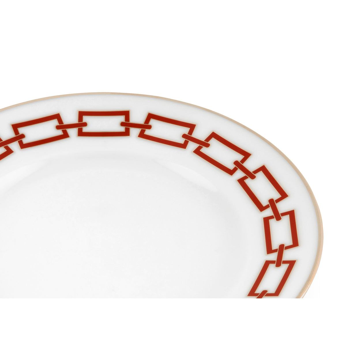 Ginori 1735 Catene Dessert Plate, Scarlatto, view 3