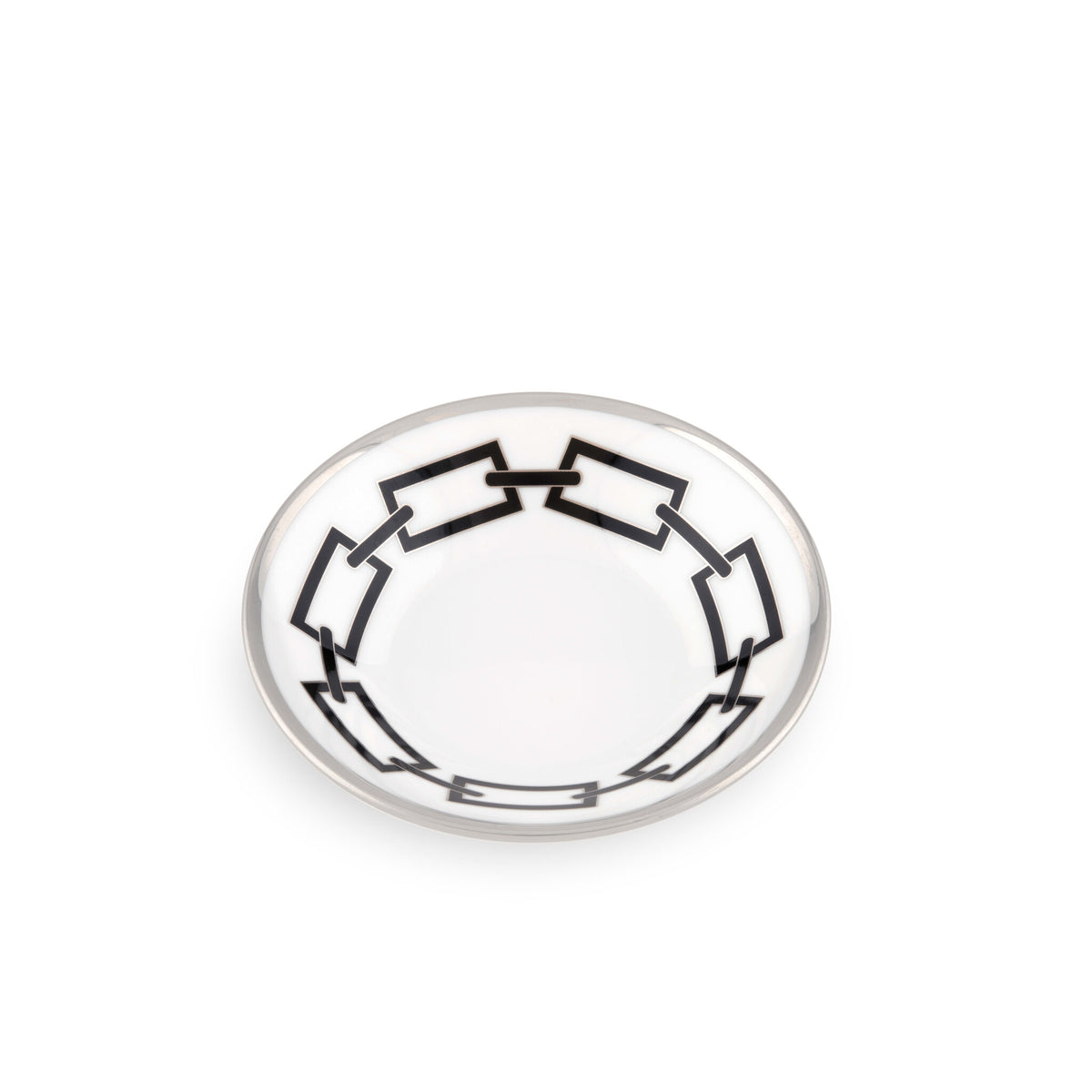 Ginori 1735 Catene Espresso Saucer, Black, view 2