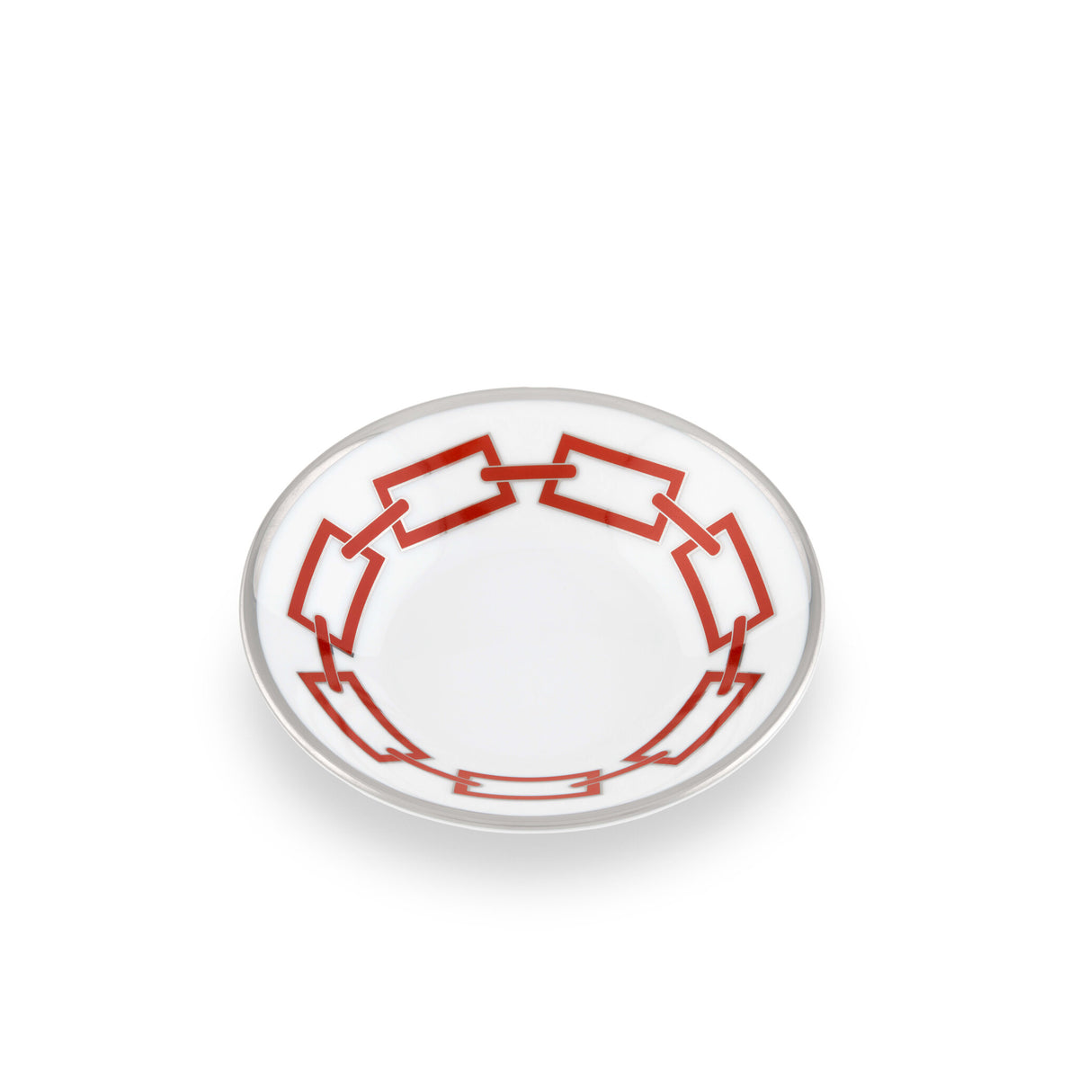 Ginori 1735 Catene Espresso Saucer, Scarlatto, view 2