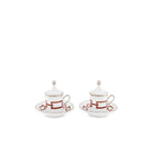 Ginori 1735 Catene Espresso Set for Two, Scarlatto