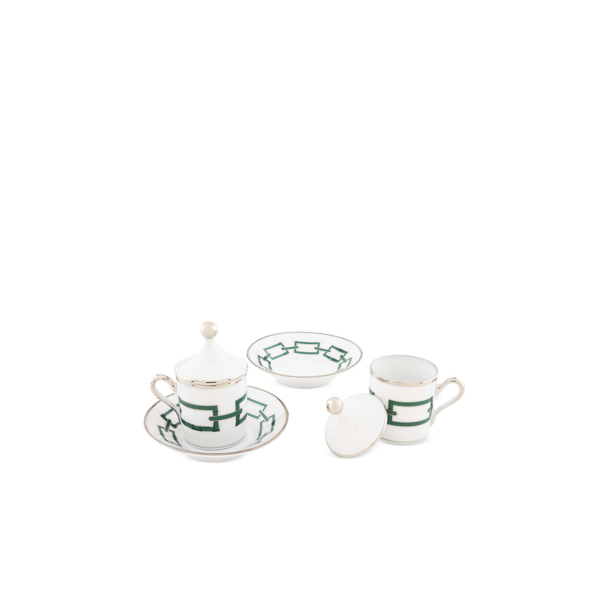 Ginori 1735 Catene Espresso Set for Two, Smeraldo, view 2