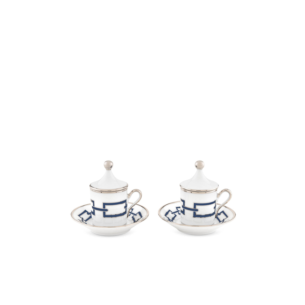 Ginori 1735 Catene Espresso Set for Two, Zaffiro