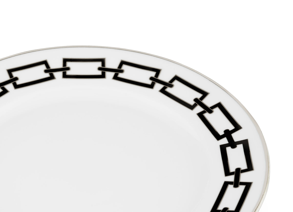 Ginori 1735 Catene Flat Plate, Black, view 3