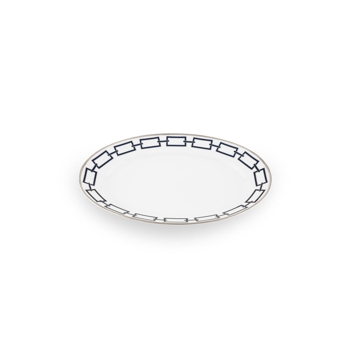 Ginori 1735 Catene Oval Platter, Zaffiro, view 2