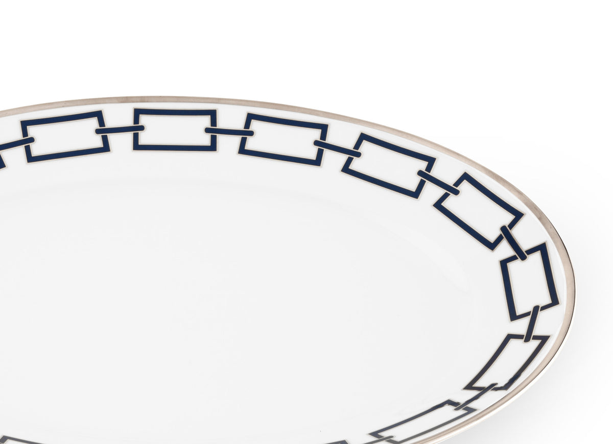 Ginori 1735 Catene Oval Platter, Zaffiro, view 3