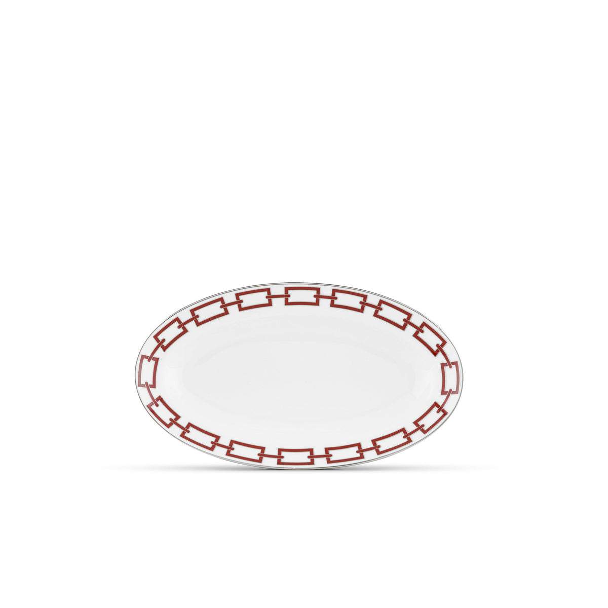 Ginori 1735 Catene Pickle Dish, Scarlatto
