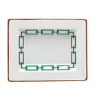 Ginori 1735 Catene Rectangular Change Tray, Smeraldo