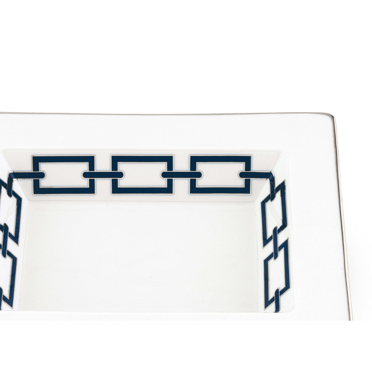 Ginori 1735 Catene Rectangular Change Tray, Zaffiro, view 3