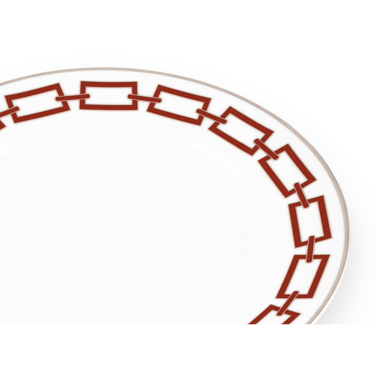 Ginori 1735 Catene Round Platter, Scarlatto, view 3