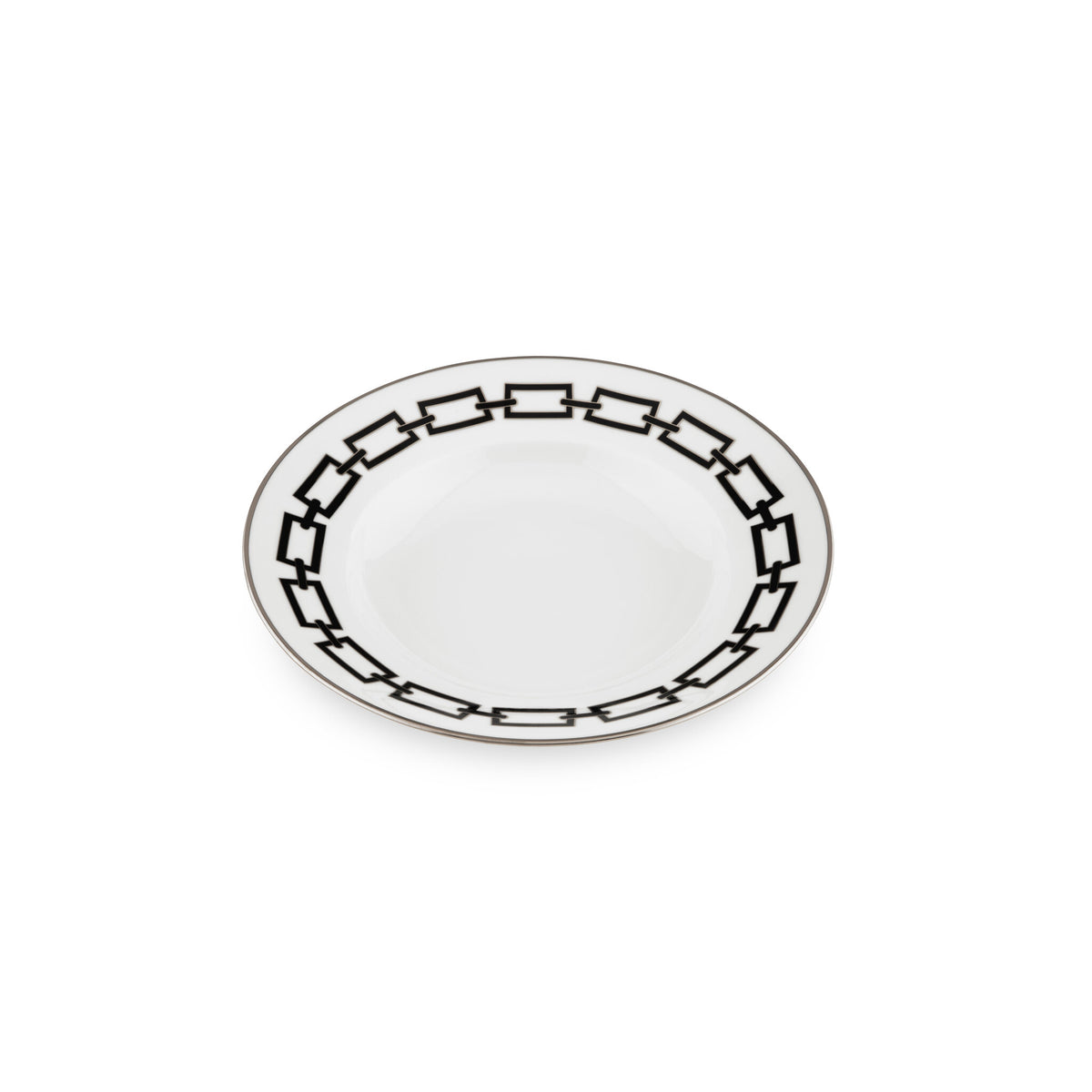 Ginori 1735 Catene Soup Plate, Black, view 2