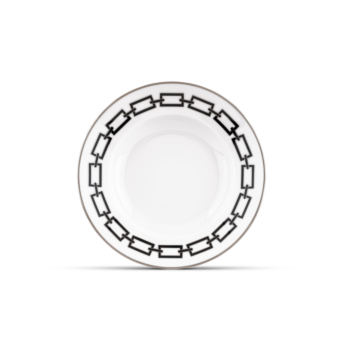 Ginori 1735 Catene Soup Plate, Black