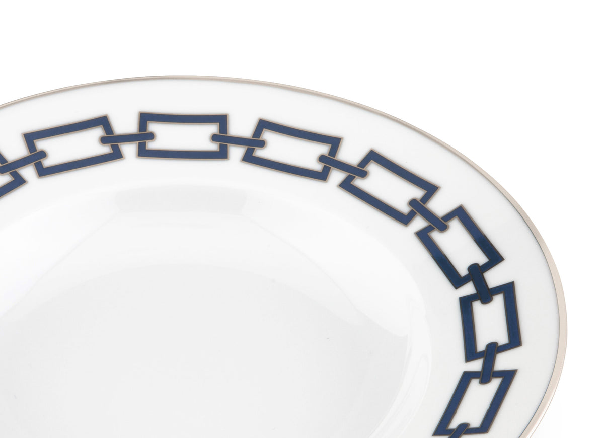 Ginori 1735 Catene Soup Plate, Zaffiro, view 3